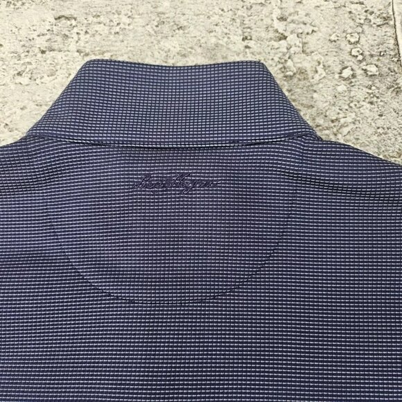 Ben Hogan Men Sweater Micro Jacquard 1/4 Zip Golf Sweater Blue Size M NWT - Picture 12 of 13